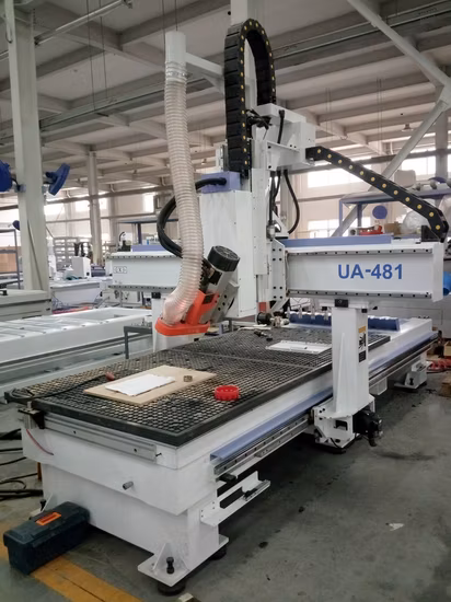 Wood CNC Router with Pneumatic Cylinders 4 Spindles Pneumatic Tool Changing Atc Woodworking Machine