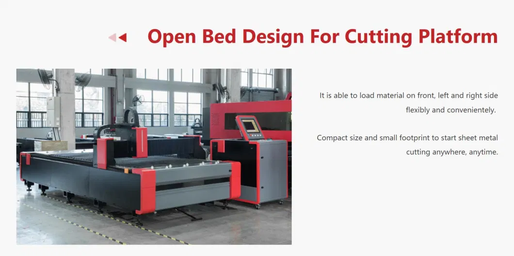 China Factory Oem/Odm 1000w-6000w Cnc Fiber Laser Cutting Machine for Plates with Separate Electric Cabinet