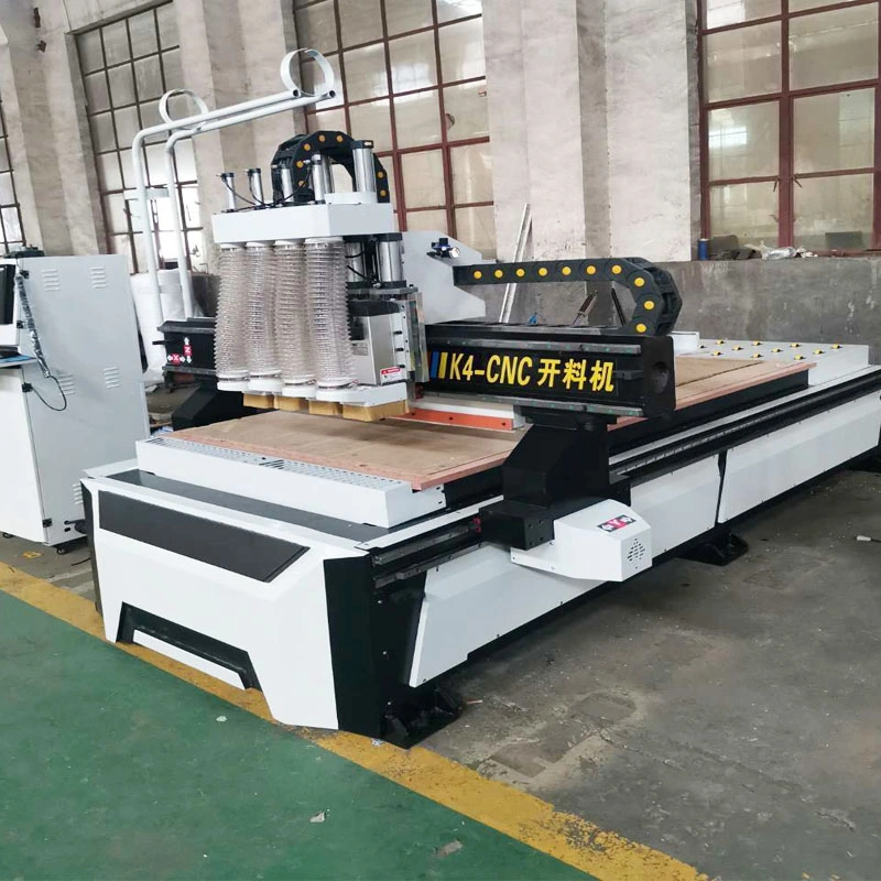Wood CNC Router with Pneumatic Cylinders 4 Spindles Pneumatic Tool Changing Atc Woodworking Machine