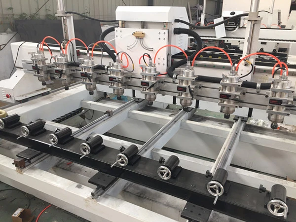 Multihead Rotary 5 Axis CNC Router for Cylinder Column Wood