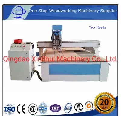 1325 Double Headed CNC Router Machine with Vacuum Adsorption and Cylinder Pressure Automatic Switching, 1325 CNC Router Machine with Three Heads