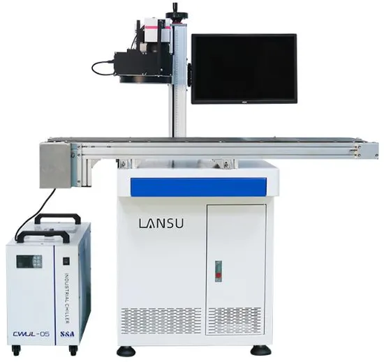 Vision Marking Line Plastic Acrylic Glass Crystal Automatic UV Laser Engraving Machine 