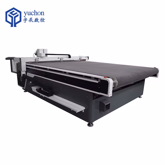 CNC Cloth Cutting Machine Flatbed Fabric Cutter Plotter with Driven Rotary Knife