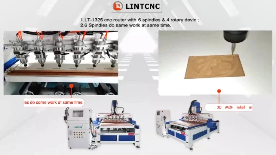 3D 4 Axis Soft Metal Wood Processing 1325 1520 1530 2030 2040 Copper Cutting CNC Router with Oil Mist Cooling System DSP A11 Control